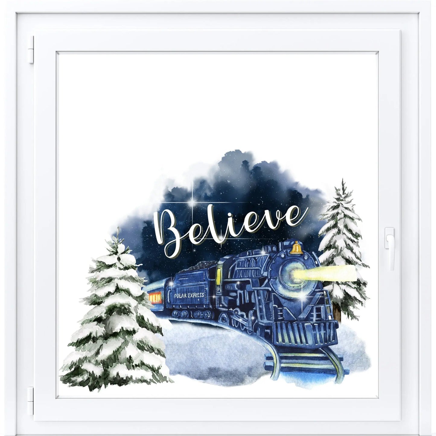 Double-Sided Christmas Window Sticker: Reusable Winter Scene Decal Creative Windows