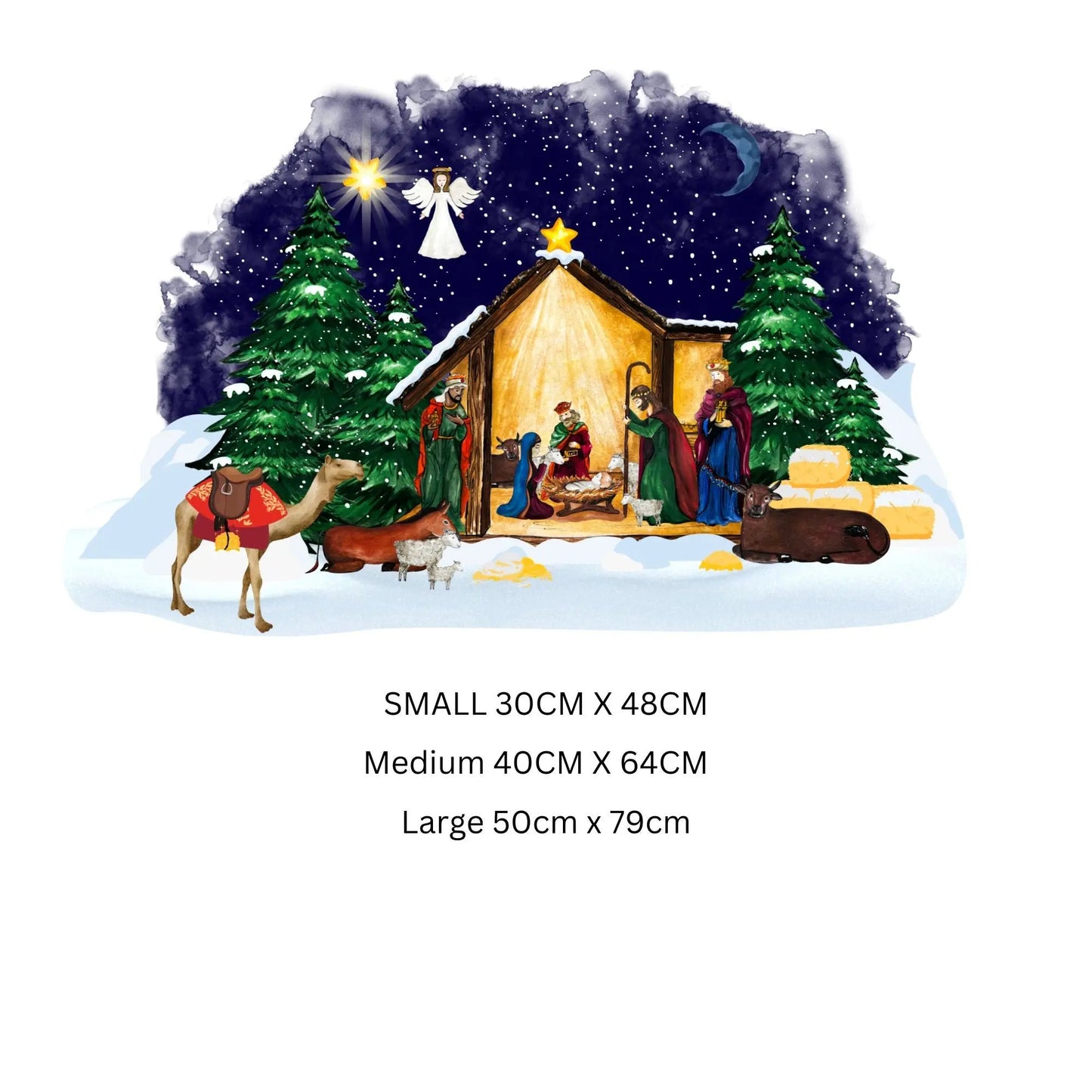 Christmas Window Sticker, Christmas Nativity Scene Window Sticker, Double-Sided Reusable Christmas Window Sticker! Christmas Window Decal, Creative Windows