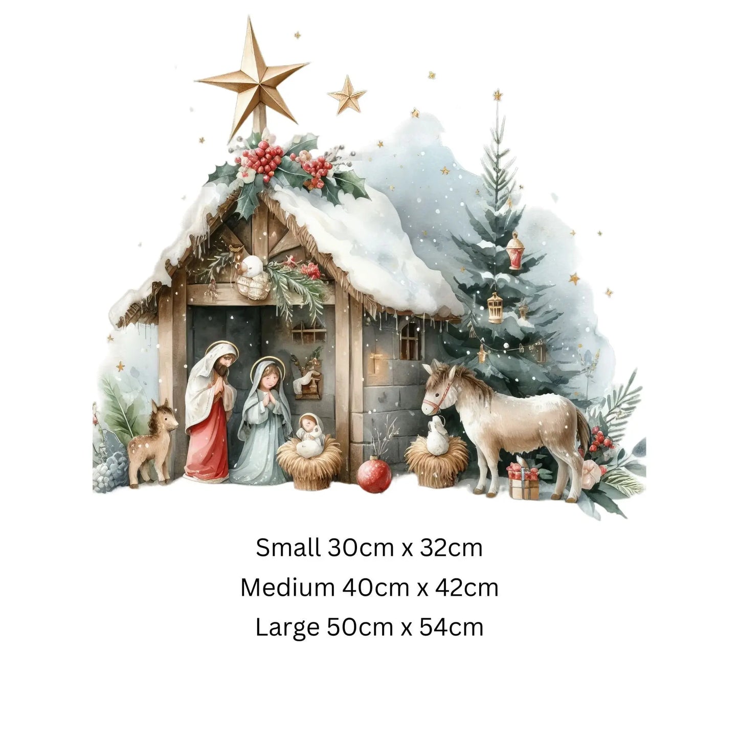 Nativity Window Stickers, Christmas Window Sticker, Christmas Nativity Scene Window Sticker, Double-Sided Reusable Christmas Window Sticker! Creative Windows