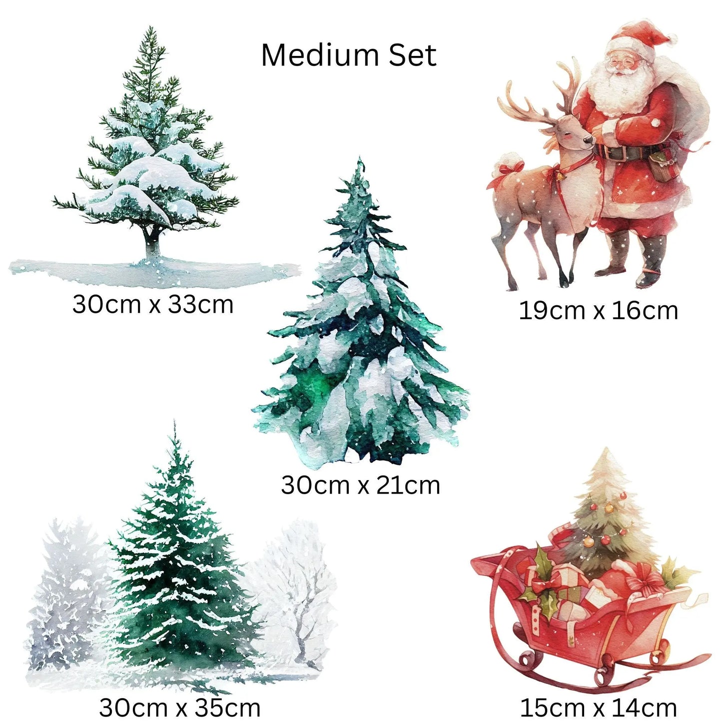 Christmas Window Sticker, Christmas Winter Scene Window Sticker, Double-Sided Reusable Christmas Window Sticker! Santa Claus Window Decal, Creative Windows