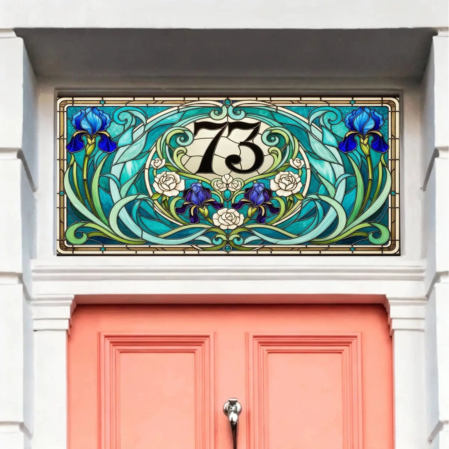 Transom-And-Fanlight-Window-Film-And-House-Number-Stickers Creative Windows