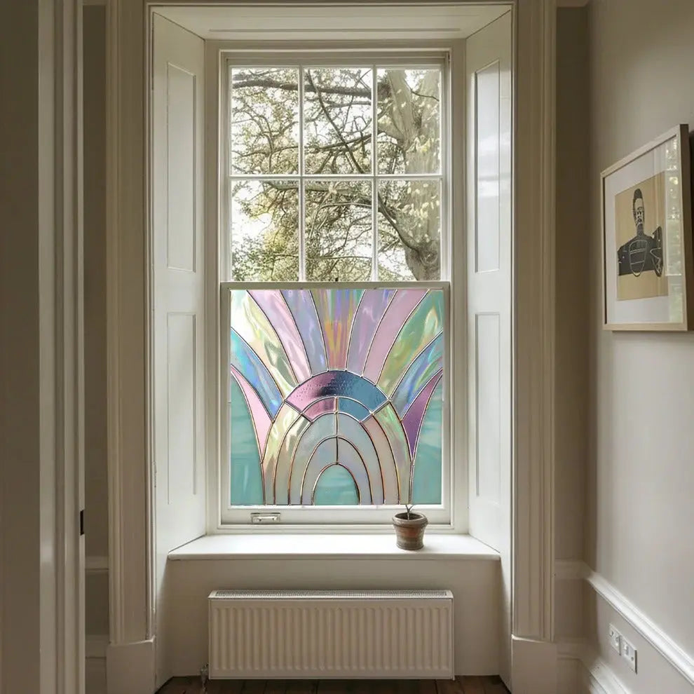 Multicoloured Stained Glass Privacy Window Film for Windows & Doors ...