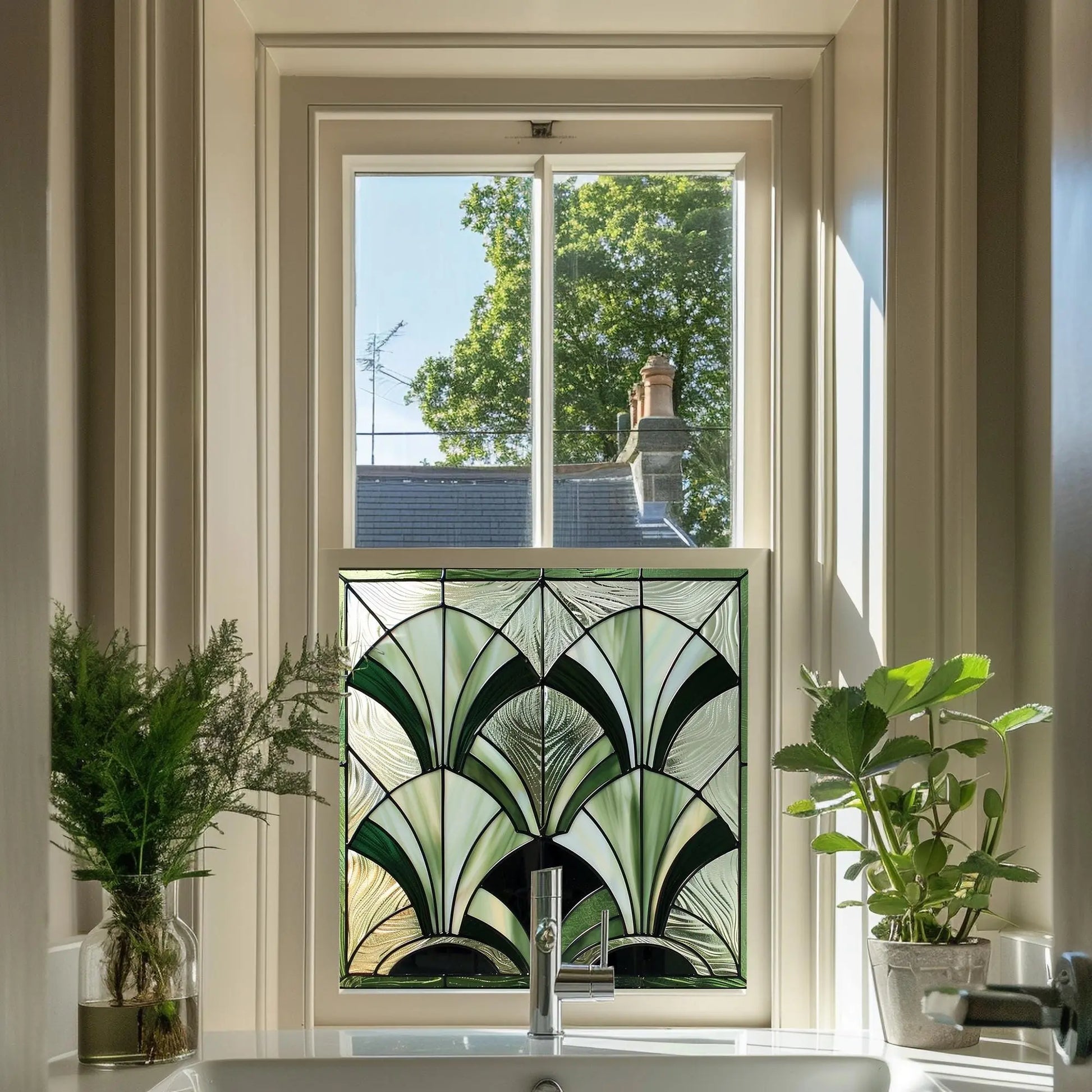 Oyace Stained Glass Privacy Window Film Creative Windows