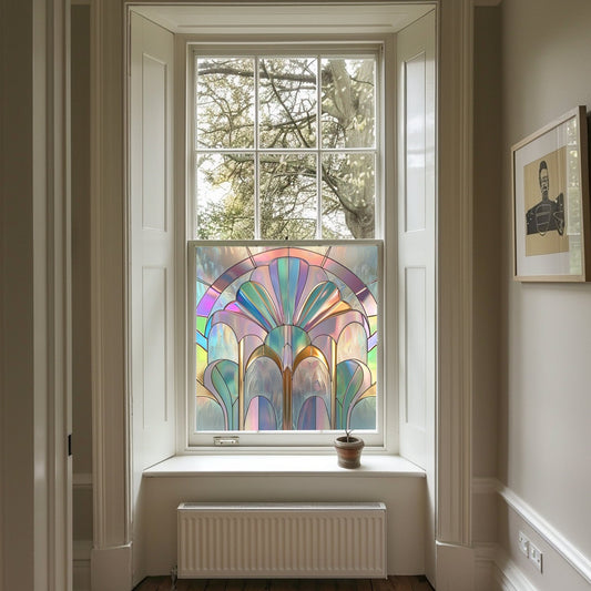 Art Deco Window Film, Privacy Window Film, Window Film, Decorative Window Film, Patterned Window Film, Coloured Window Film, Stained Glass Creative Windows