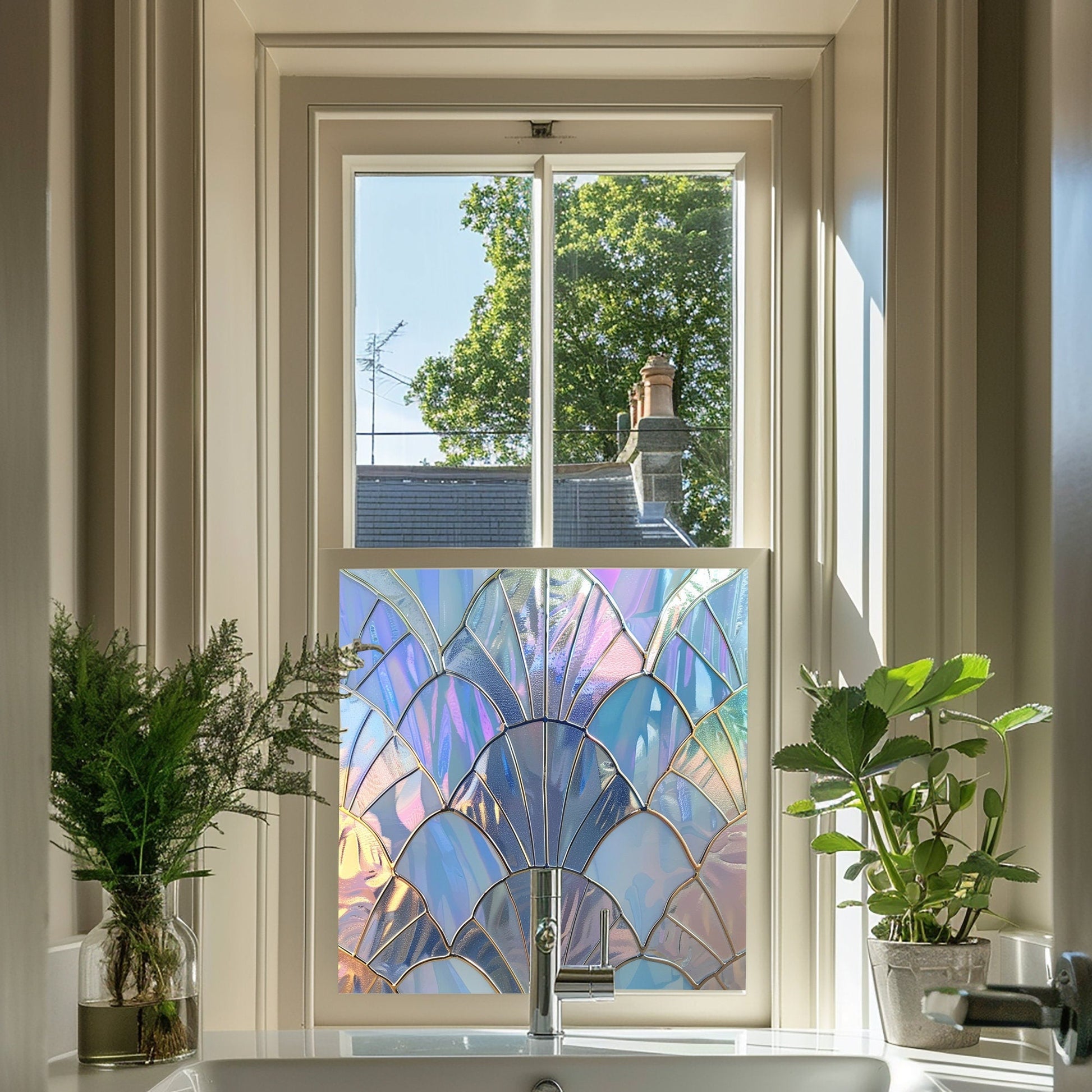 Art Deco Window Film, Privacy Window Film, Window Film, Decorative Window Film, Patterned Window Film, Coloured Window Film, Stained Glass Creative Windows