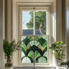 Art Deco Green Window Film, Privacy Window Film, Decorative Window Film, Patterned Window Film, Coloured Window Film, Stained Glass Creative Windows