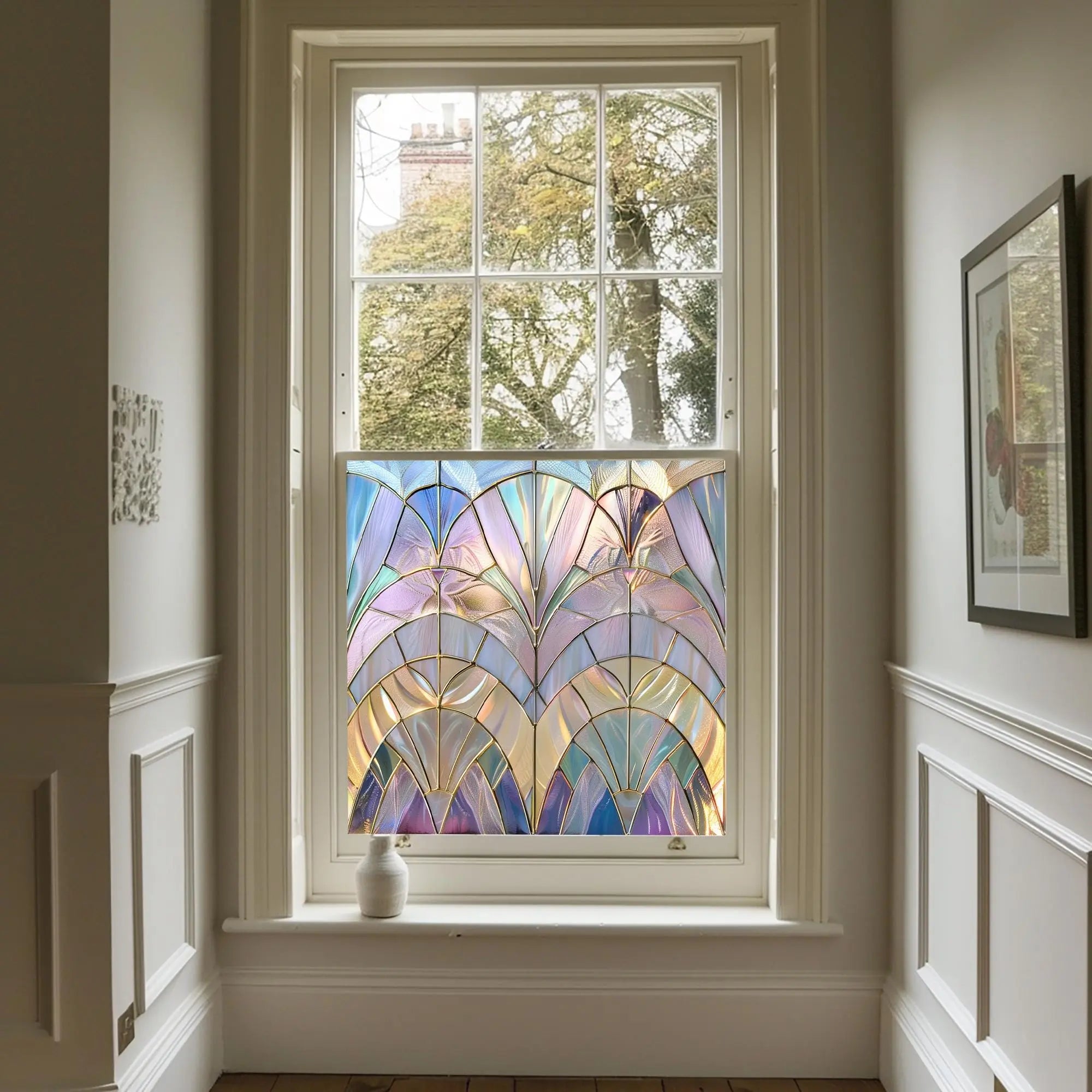 Romallo Privacy Stained Glass Window Film Creative Windows