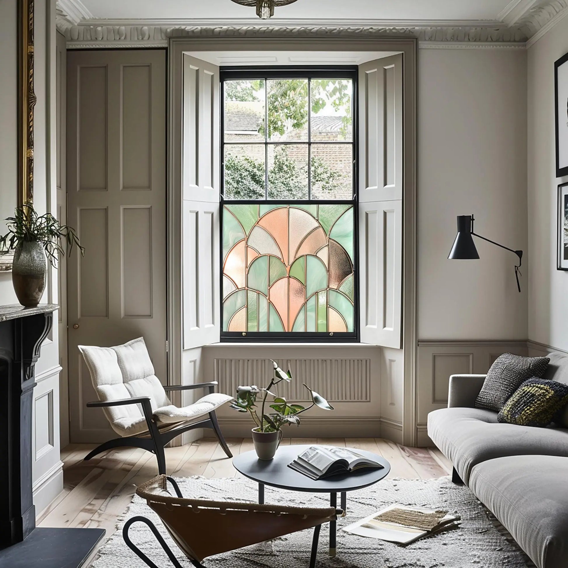 Art Deco Window Film, Privacy Window Film Creative Windows