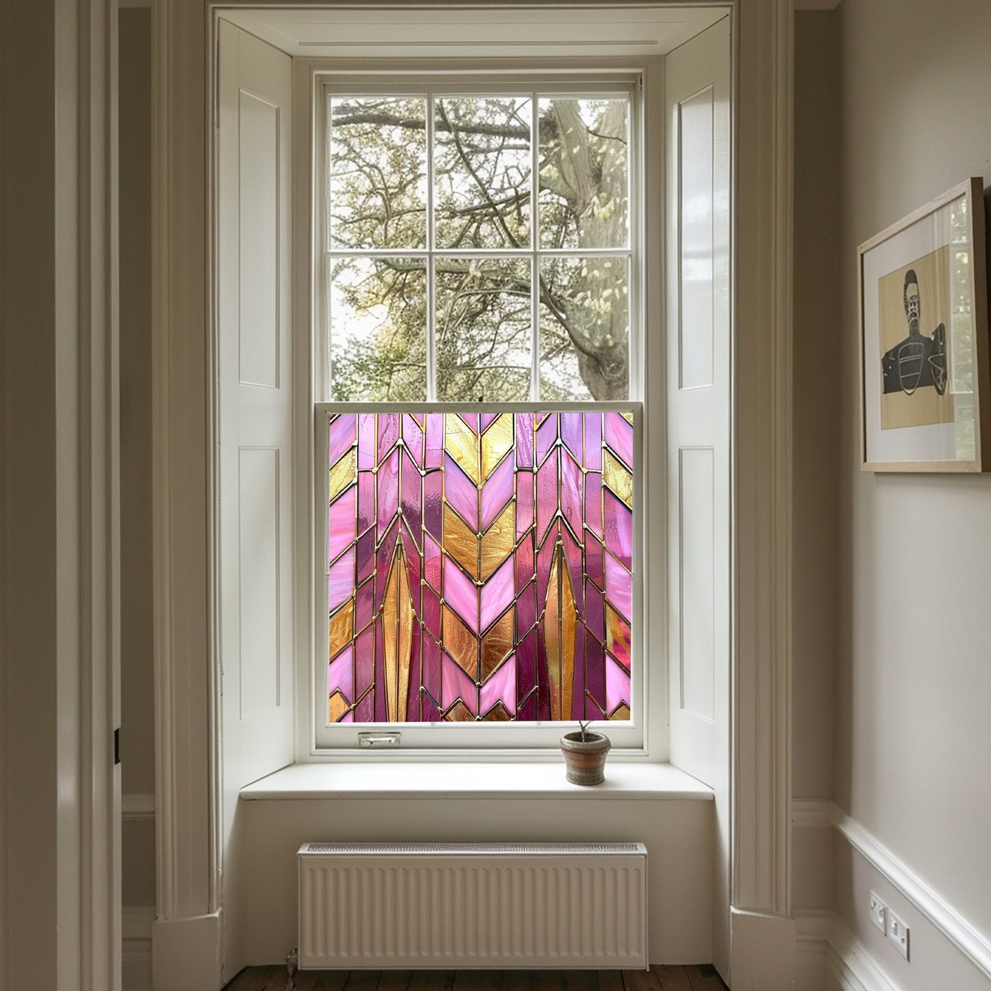 Art Deco Window Film, Privacy Window Film, Window Film, Decorative Window Film, Patterned Window Film, Coloured Window Film, Stained Glass Creative Windows