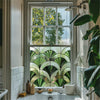 Window Film, Privacy Window Film, Green Art Deco Window Film, Decorative Window Film, Bathroom Window Film, Stained Glass Window Film Creative Windows