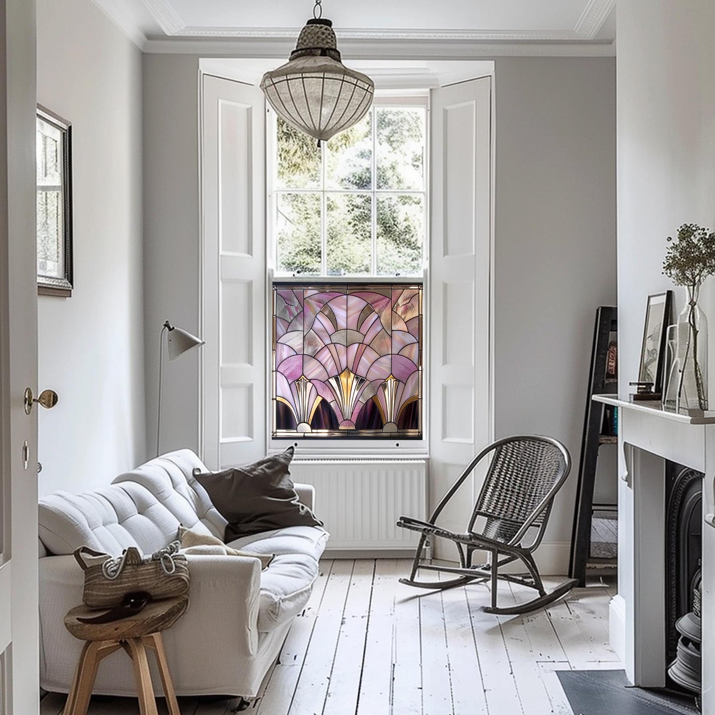 Window Film, Privacy Window Film, Art Deco Window Film, Kitchen Window Film, Window, Bathroom Window Film, Stained Glass Window Film Creative Windows