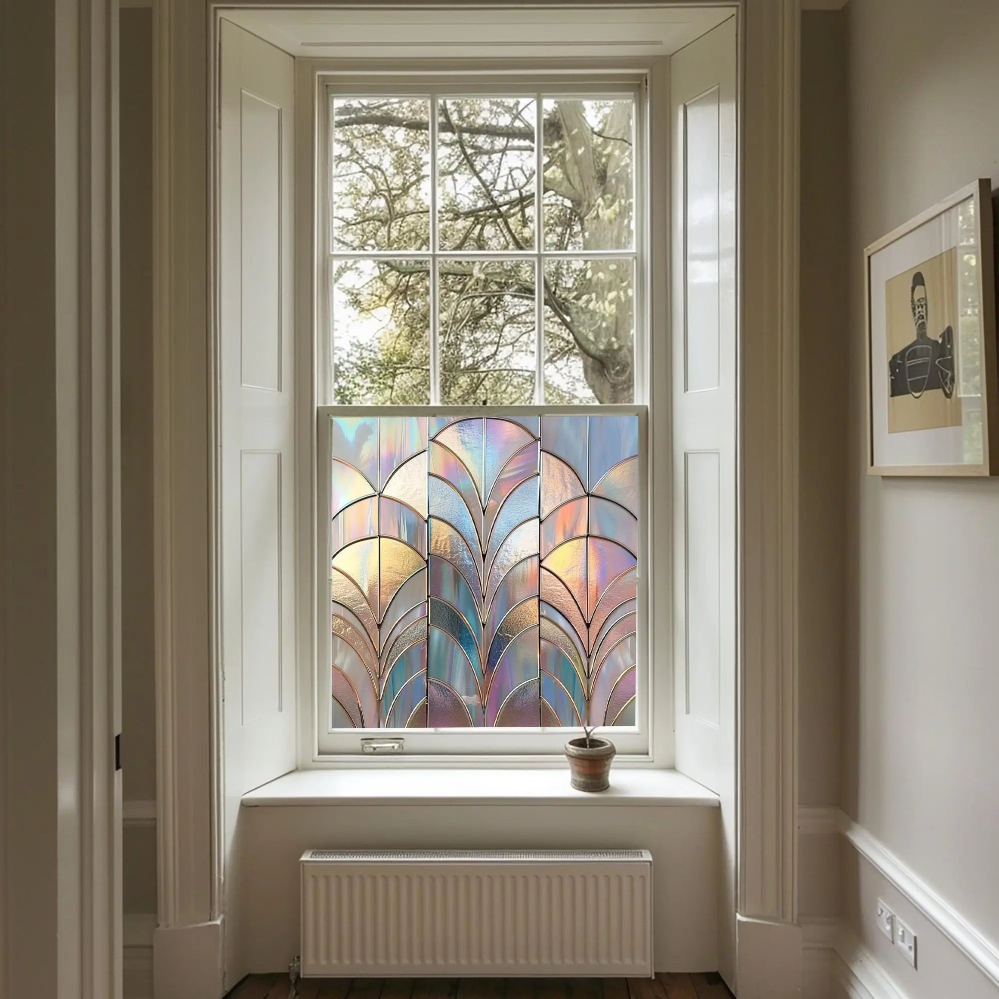 Stained Glass Privacy Window Film – Fan Design Creative Windows