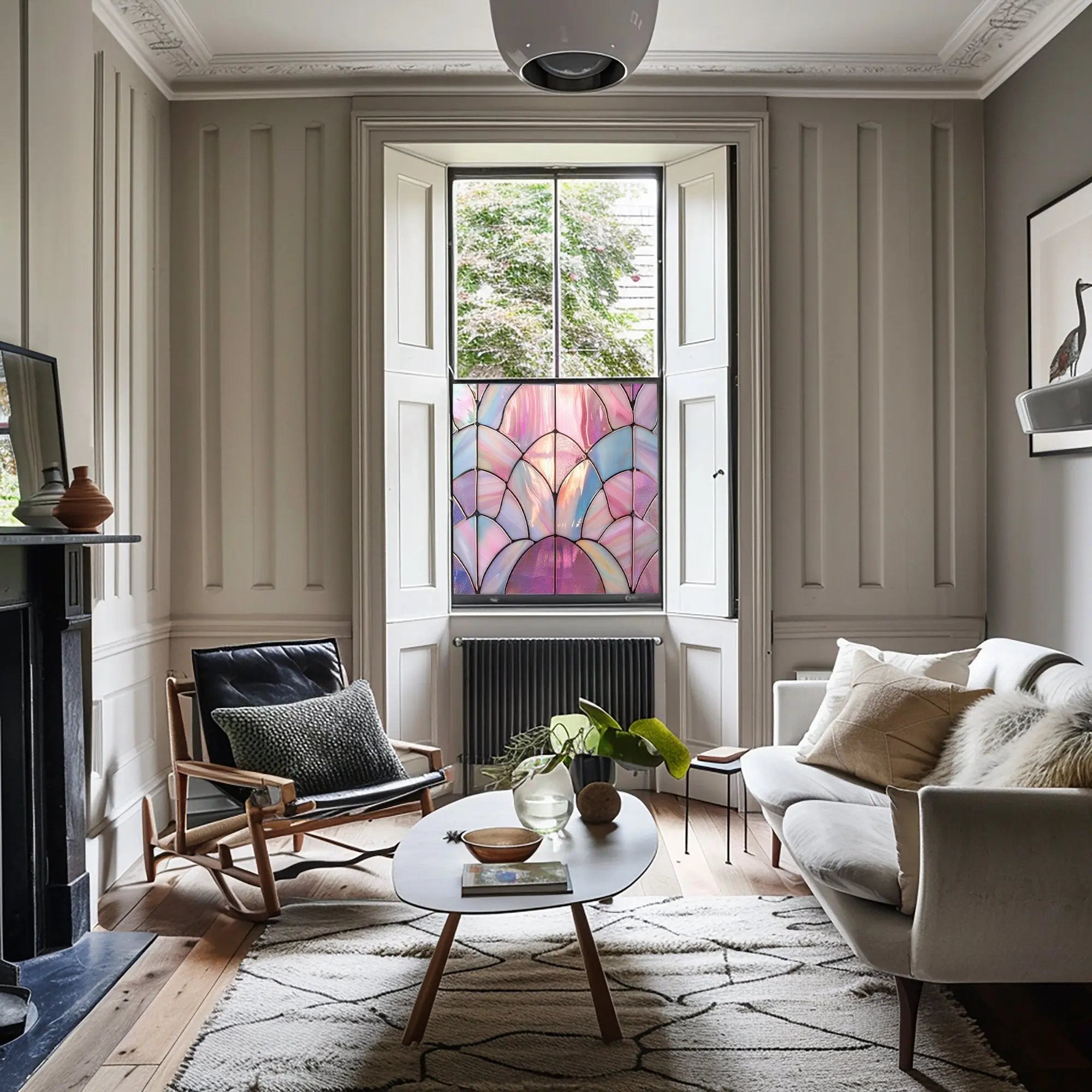 Nettuno Privacy Stained Glass Window Film: A Stylish Addition to Your Space Creative Windows