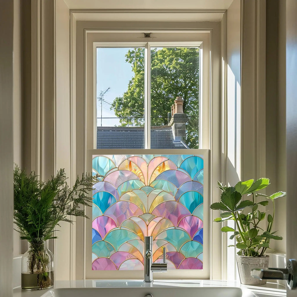 Apollosa Stained Glass Privacy Window Film Creative Windows