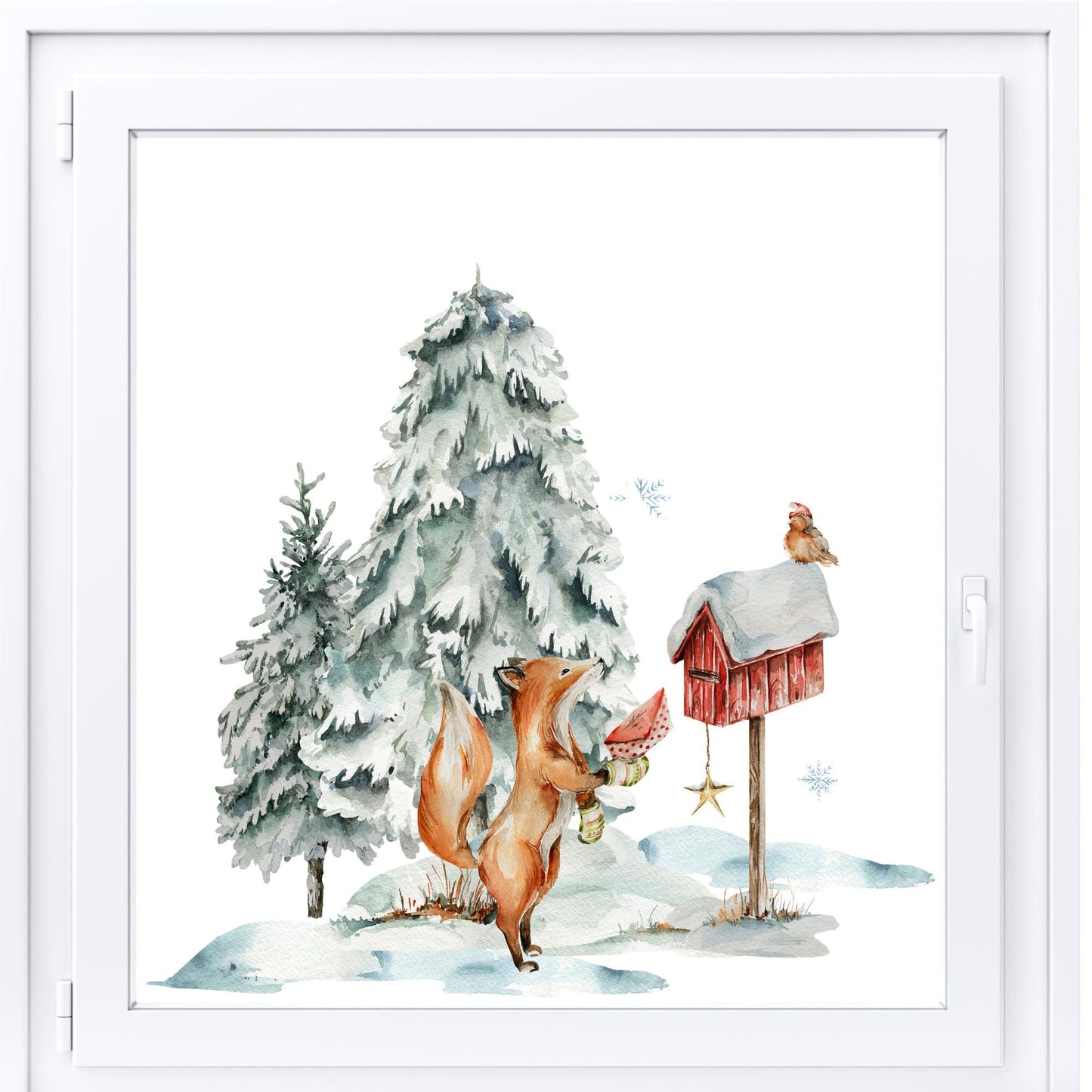 Bring the Magic Home with Double-Sided Reusable Christmas scene Window Sticker! Christmas Window Decal, Christmas Window Decorations Creative Windows