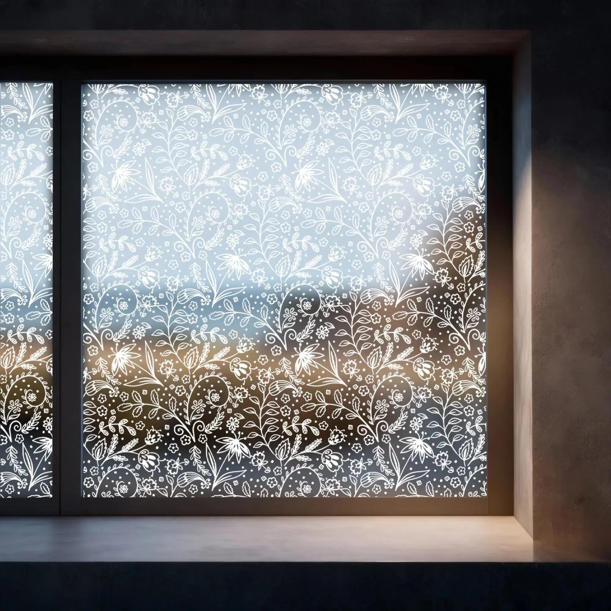Compiano Frosted Floral Privacy Window Film Creative Windows