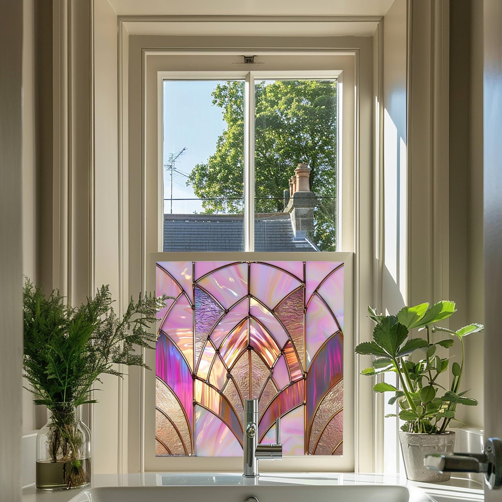 Art Deco Window Film, Privacy Window Film, Window Film, Decorative Window Film, Patterned Window Film, Coloured Window Film, Stained Glass Creative Windows