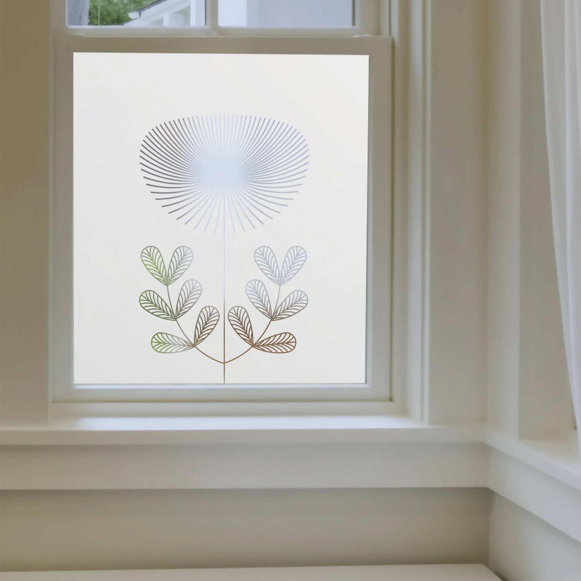 Collebeato Art Deco Frosted Privacy Cut Out Window Film Creative Windows