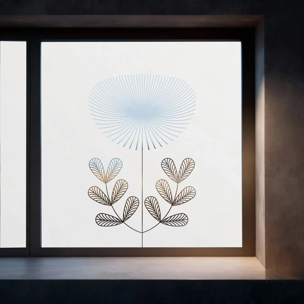 Collebeato Art Deco Frosted Privacy Cut Out Window Film Creative Windows