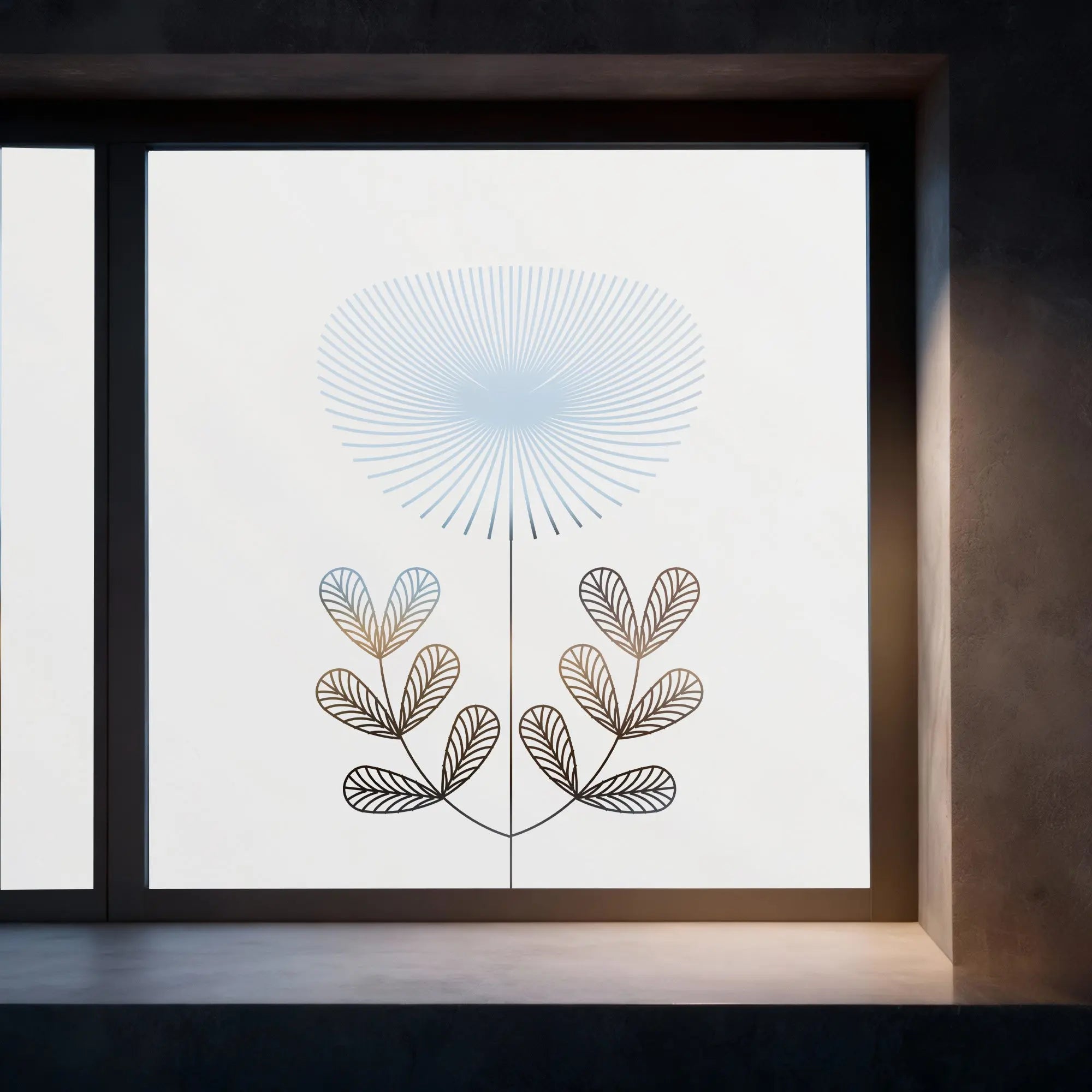 Collebeato Art Deco Frosted Privacy Cut Out Window Film Creative Windows