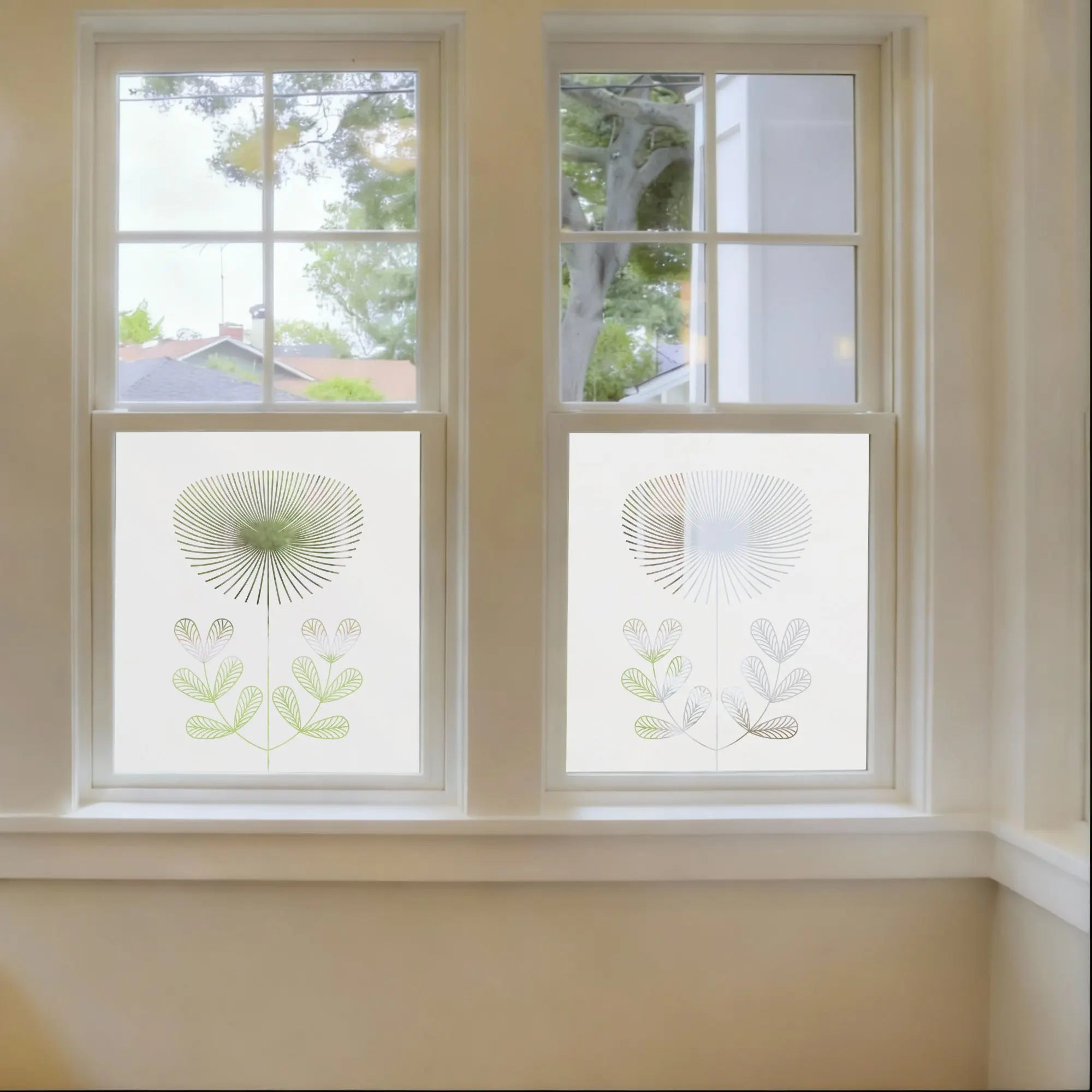 Collebeato Art Deco Frosted Privacy Cut Out Window Film Creative Windows