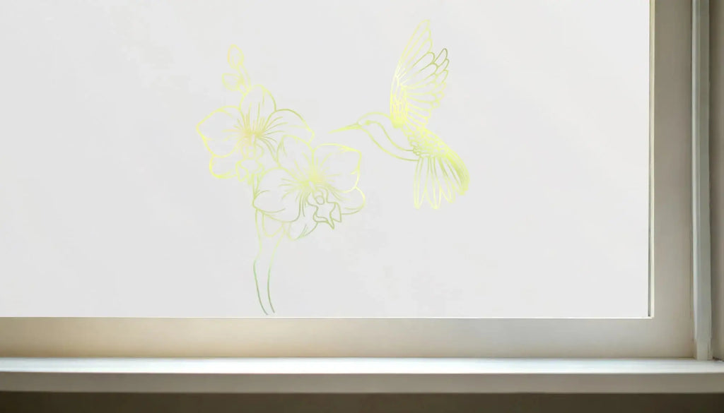Collecchio Frosted Privacy Cut Out Hummingbird Window Film Creative Windows