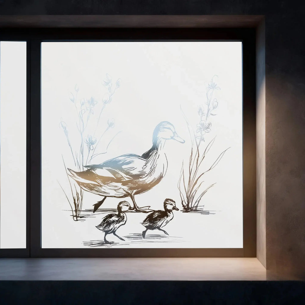 Colledara Privacy Frosted Duck Cut Out Window Film Creative Windows