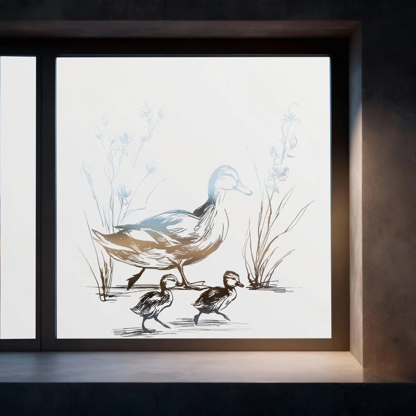 Colledara Privacy Frosted Duck Cut Out Window Film Creative Windows