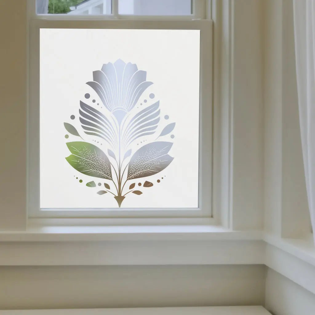 Cogorno Frosted Privacy Art Deco Cut Out Window Film Creative Windows