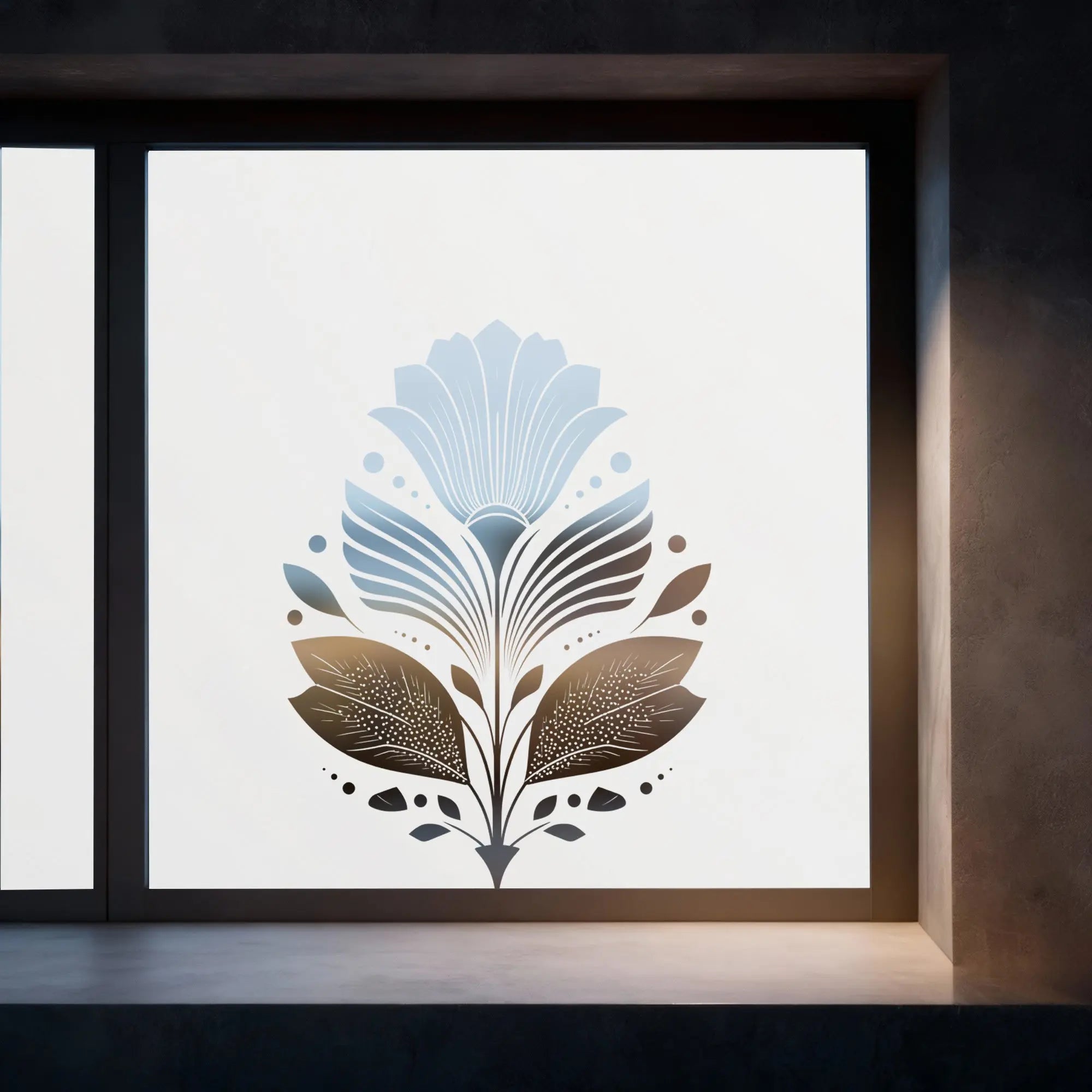 Cogorno Frosted Privacy Art Deco Cut Out Window Film Creative Windows