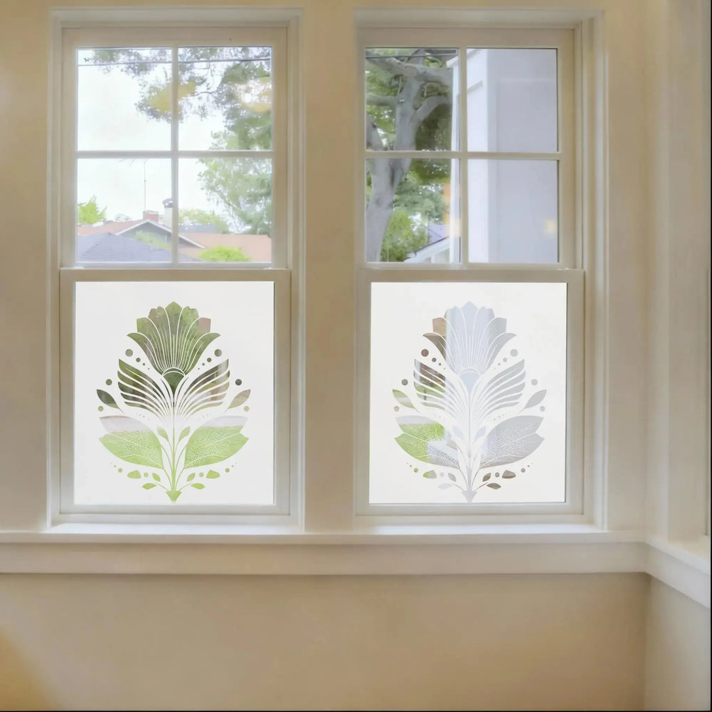 Cogorno Frosted Privacy Art Deco Cut Out Window Film Creative Windows