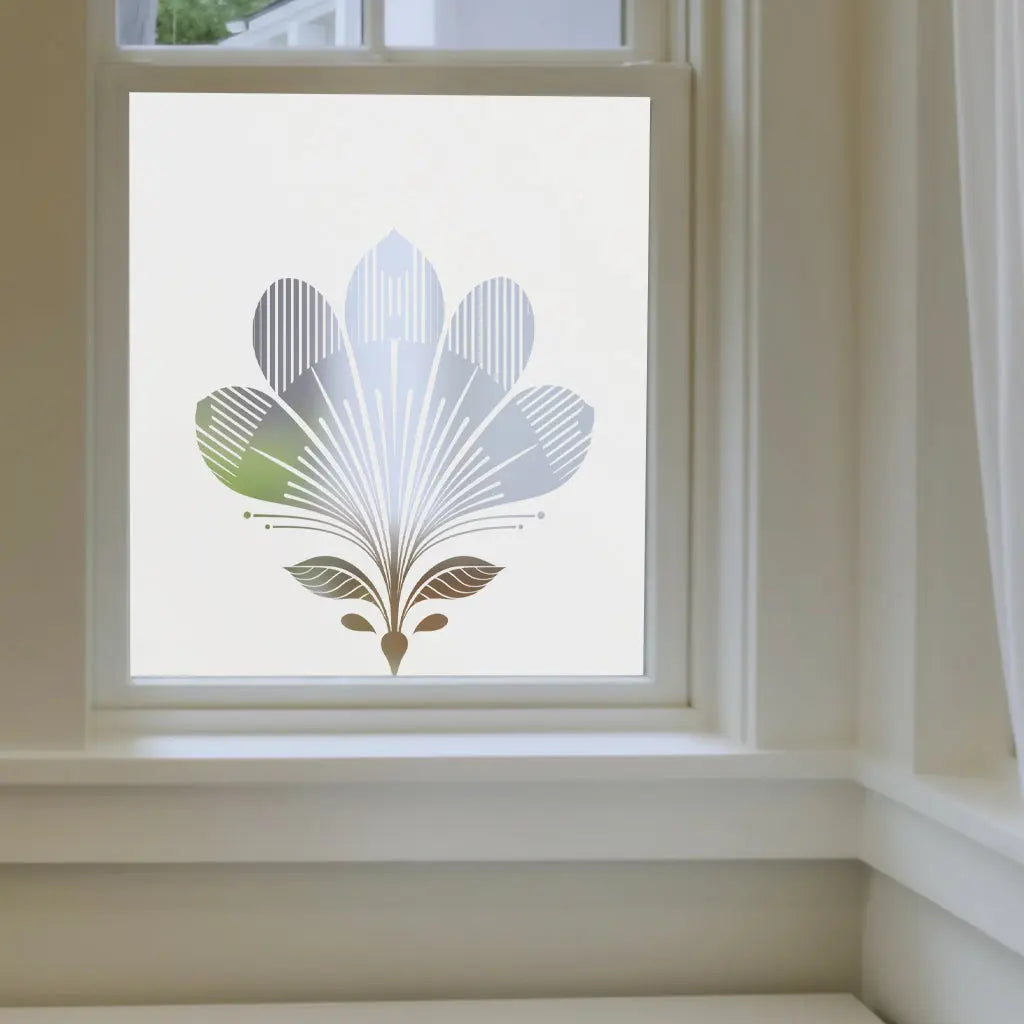 Colazza Frosted Privacy Art Deco Cut Out Window Film Creative Windows