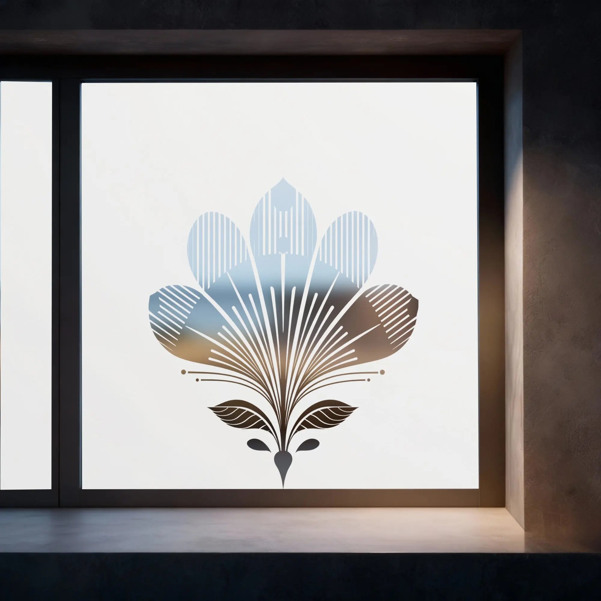 Colazza Frosted Privacy Art Deco Cut Out Window Film Creative Windows