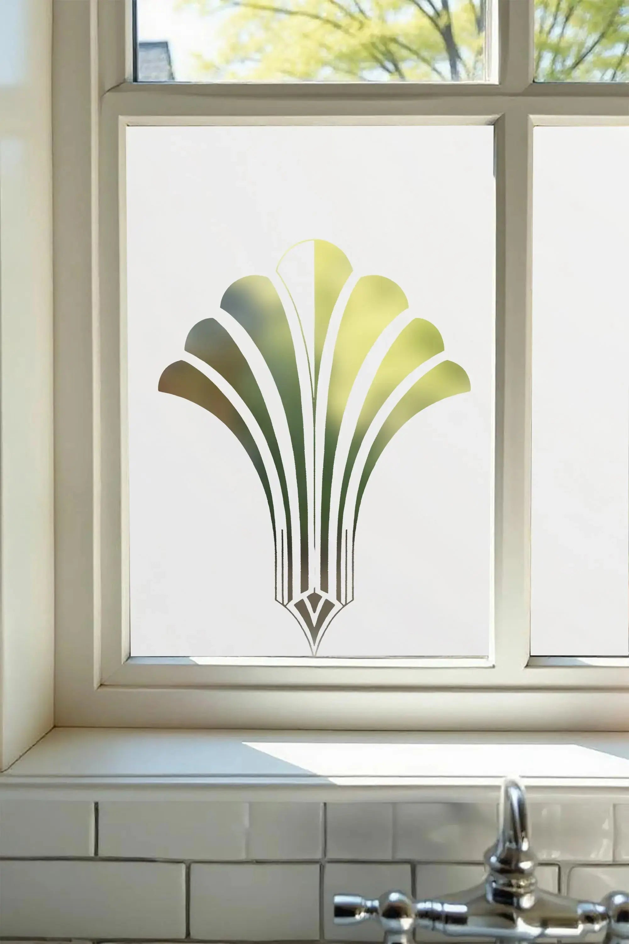 Colere Frosted Privacy Art Deco Cut Out Window Film Creative Windows