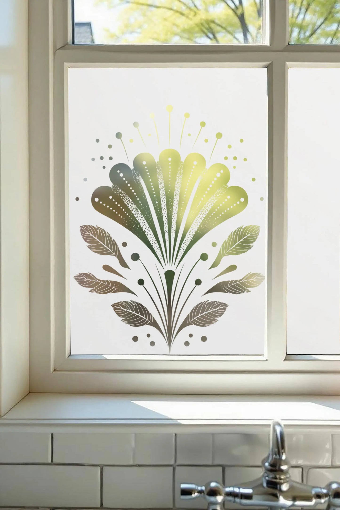 Coli Frosted Privacy Art Deco Cut Out Window Film Creative Windows