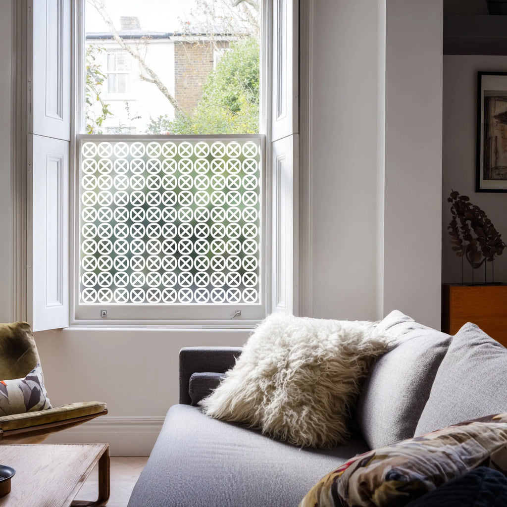Privacy Window Film Circle Geometric Frosted Glass Film