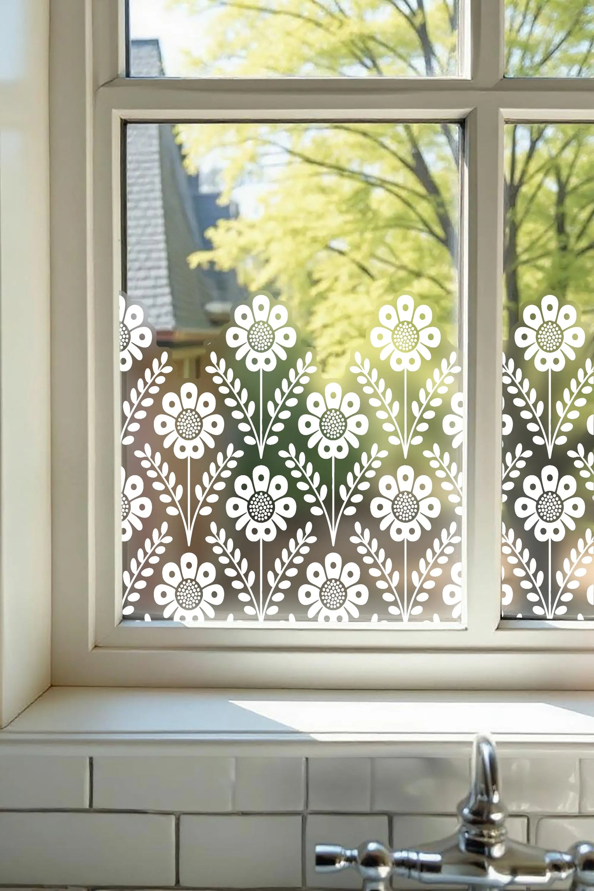 Guilmi Frosted Privacy Window Film Border Creative Windows
