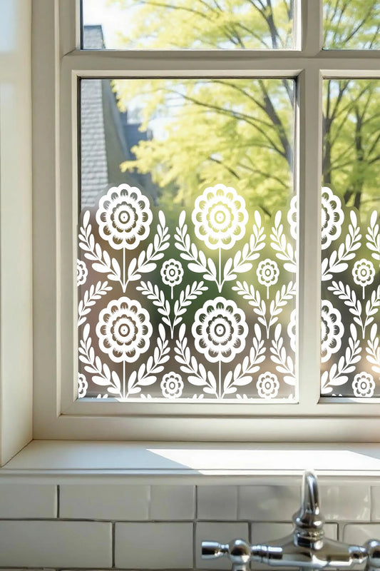Gurro Frosted Privacy Window Film Border Creative Windows