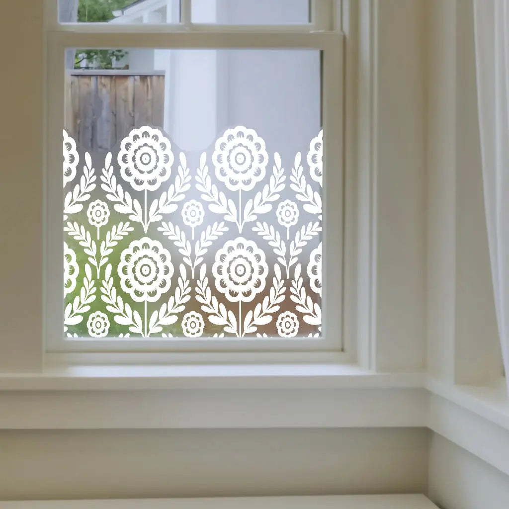 Gurro Frosted Privacy Window Film Border Creative Windows