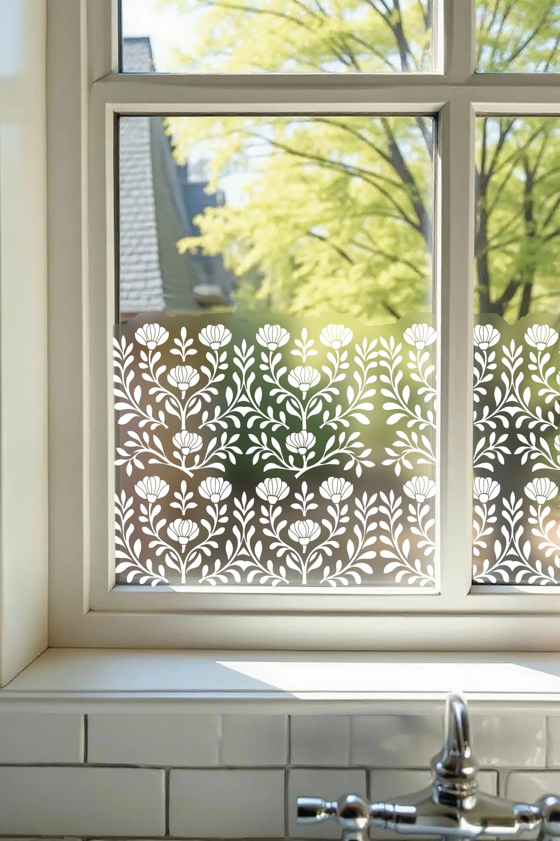 Guspini Frosted Privacy Window Film Border Creative Windows
