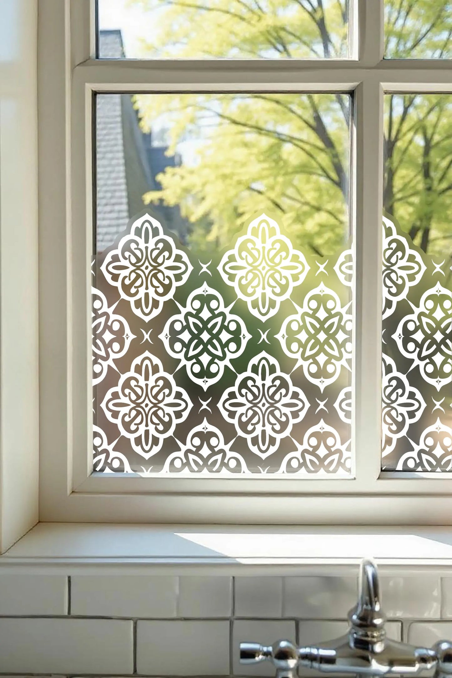 Gussago Frosted Privacy Window Film Border Creative Windows