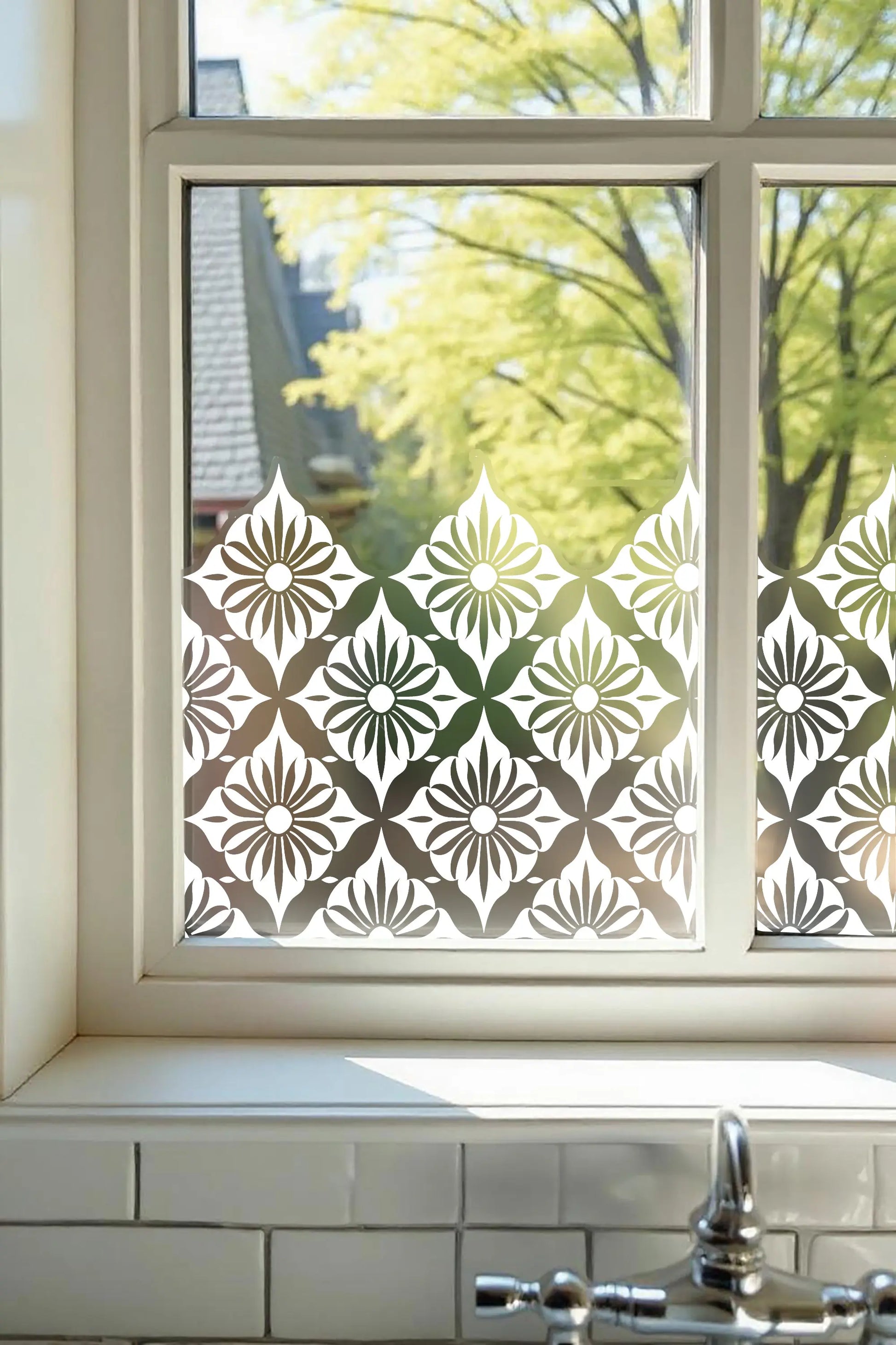 Gussola Privacy Frosted Window Film Border Creative Windows