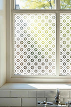 Privacy Window Film Decorative Geometric Diamond Design