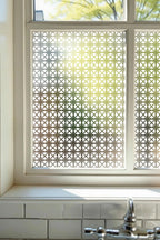 Privacy Window Film Decorative Interlocking Geometric Design