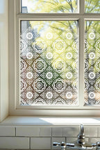 Aineto Frosted Privacy Window Film Border Creative Windows
