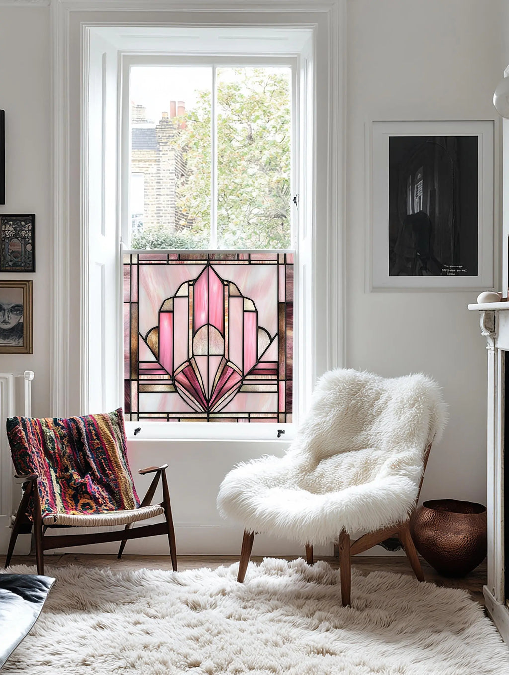 Selegas Privacy Stained Glass Window Film Creative Windows