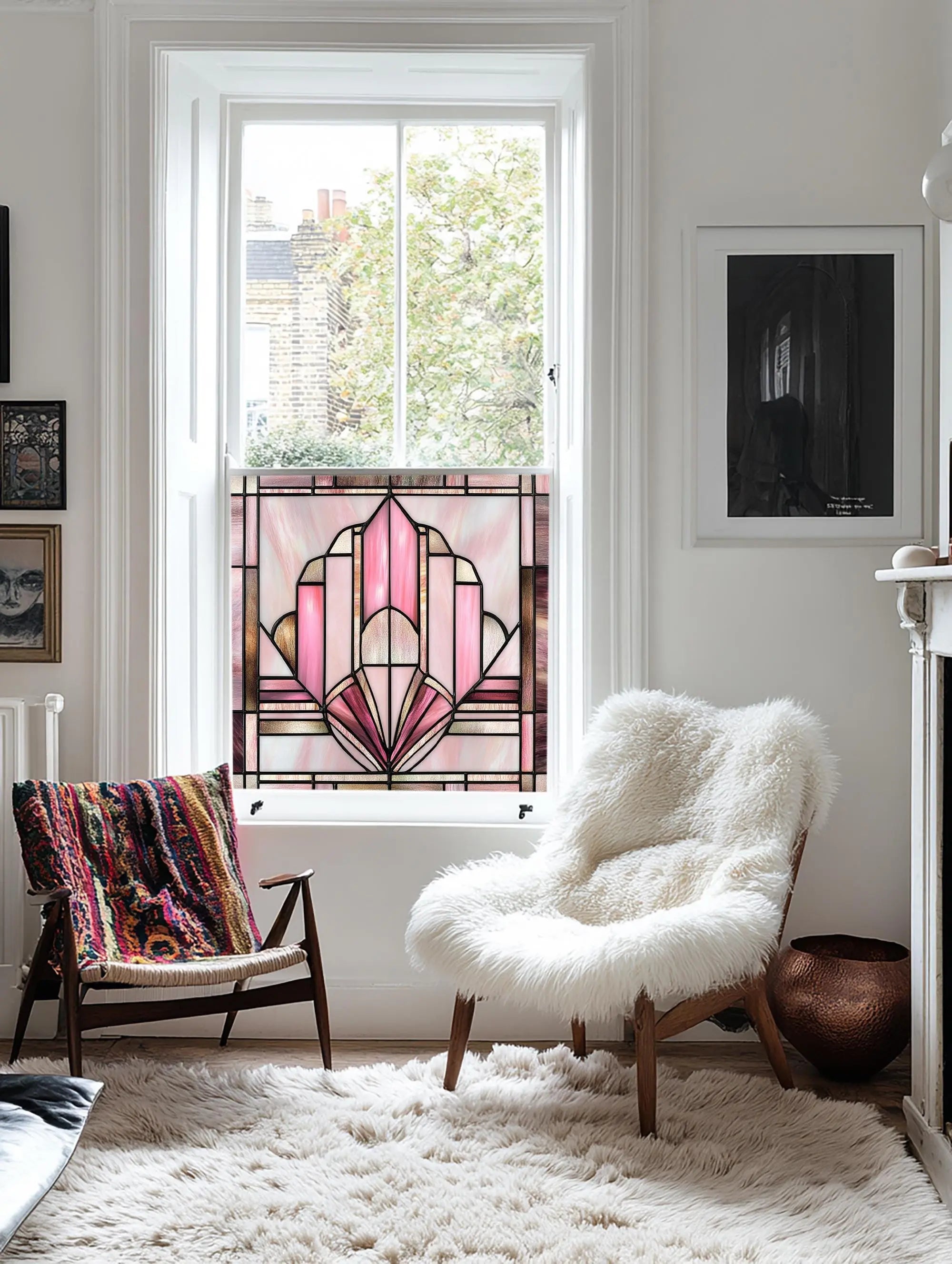 Selegas Privacy Stained Glass Window Film Creative Windows