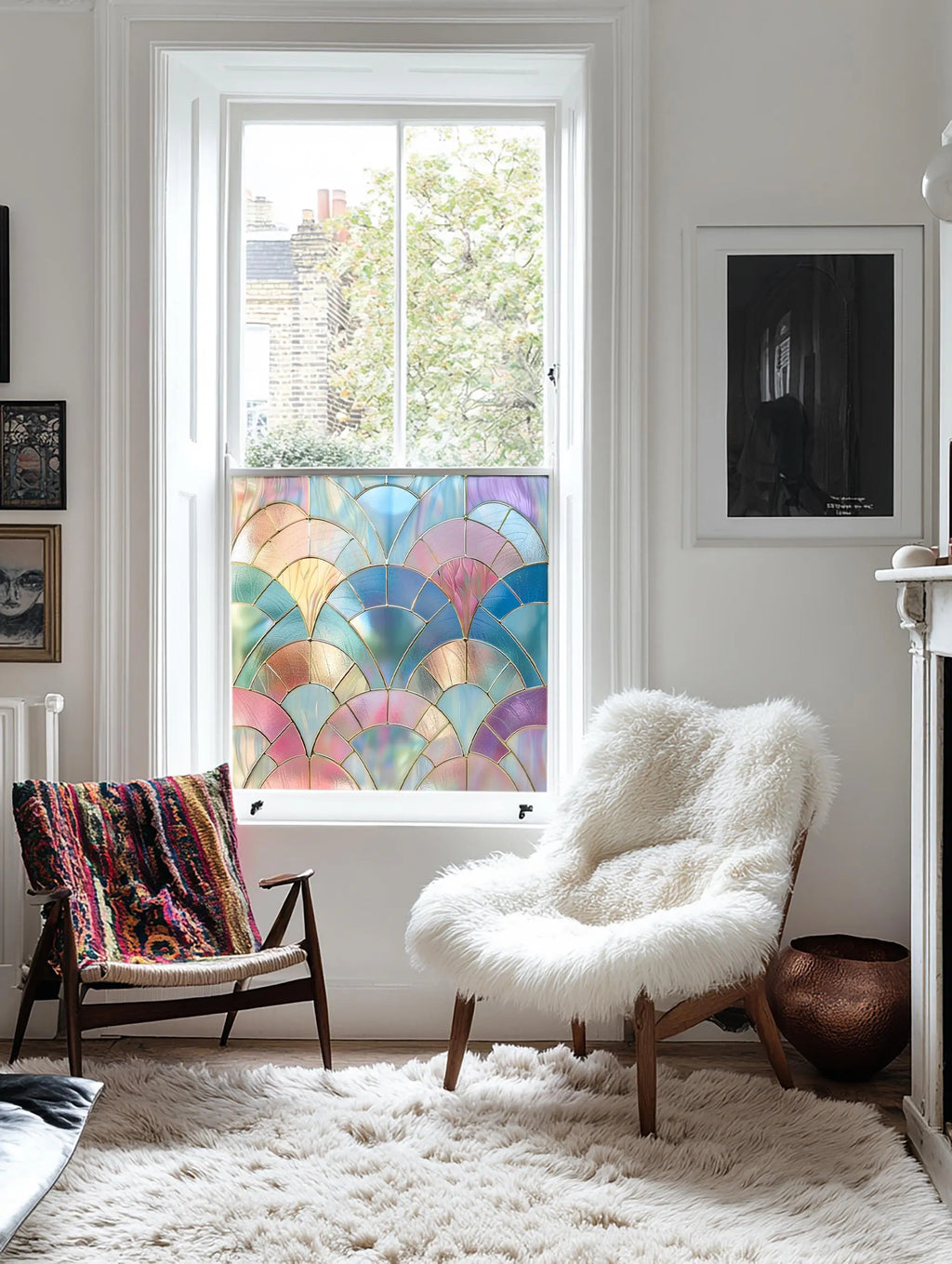 Laconi Stained Glass Privacy Window Film Creative Windows