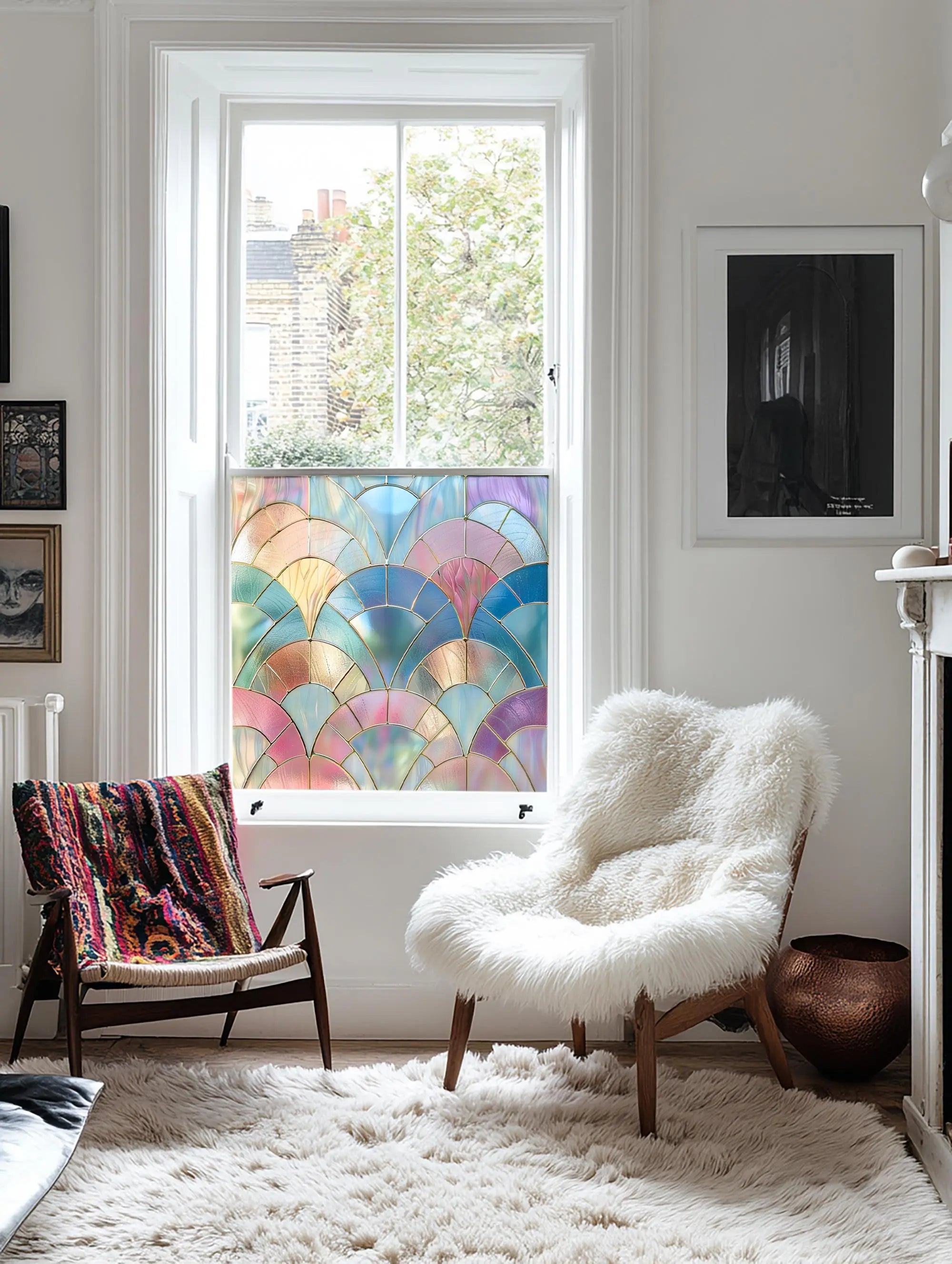 Laconi Stained Glass Privacy Window Film Creative Windows