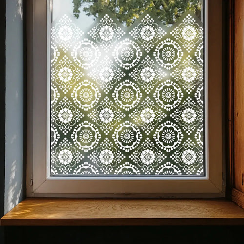 Aineto Frosted Privacy Window Film Border Creative Windows